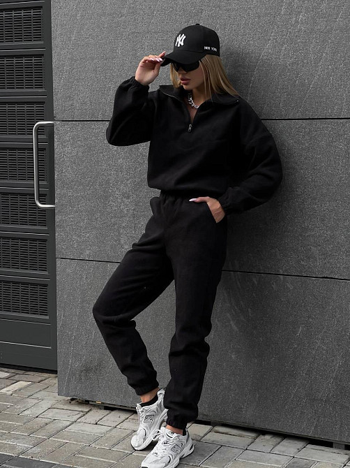 Жіночий стильний теплий флісовий костюм двійка, двосторонній фліс Одеса - фото 2