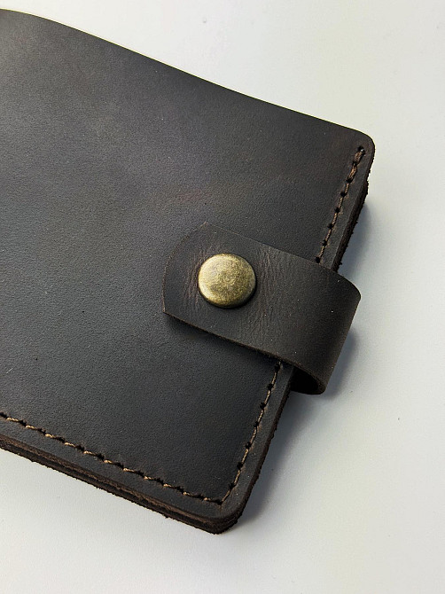 Класичний гаманець із натуральної шкіри SD005 (Темно-коричневий) Суми - фото 3