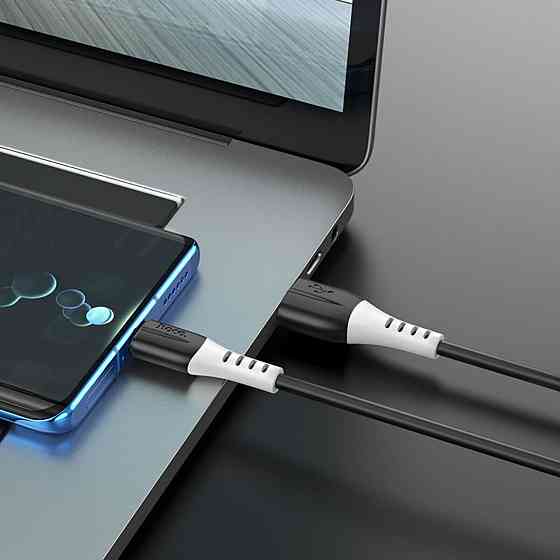 Кабель HOCO X82 USB to Type-C 3A, 1m, silicone, silicone connectors, Black Київ