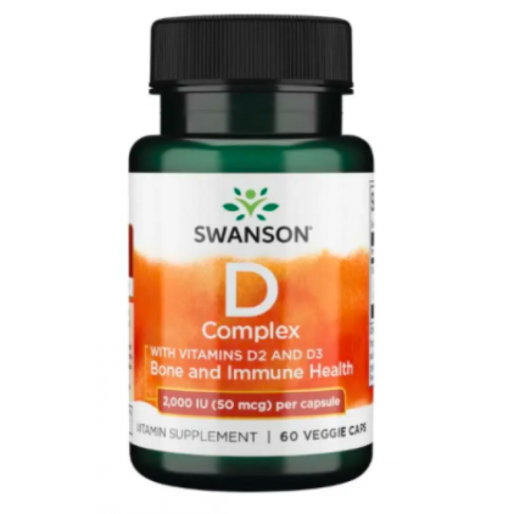 Комплекс витамина Д Swanson Витамин Д2 + Д3 D Complex D2 abd D3 2000 60 капсул Киев - изображение 1