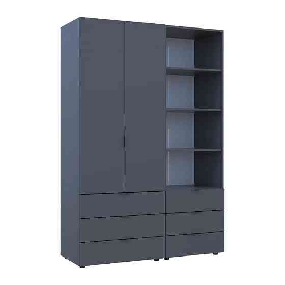 Шафа для одягу Doros Гелар Графіт 2ДСП з пеналом 137.5х49.5х203.4 (DRS-011912) Львів