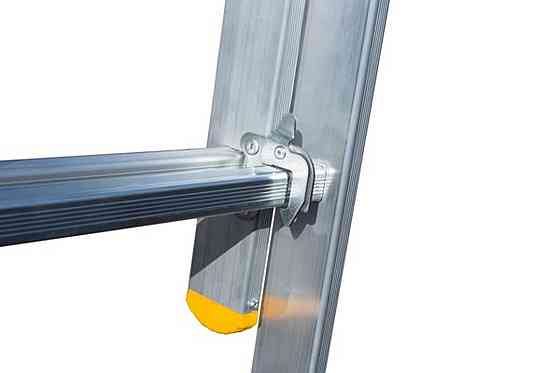 MASTERTOOL Драбина алюмінієва MASTERTOOL двосекційна комбінована 2х8 ступенів h=3980 мм max 150 Киев