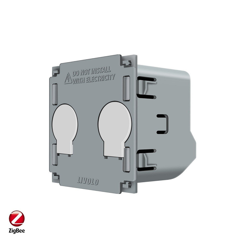 LIVOLO Розумний сенсорний вимикач LIVOLO, 2-сенсорний, ZigBee, 5А 230В, без нейтралі, сумісний Коломия - фото 1