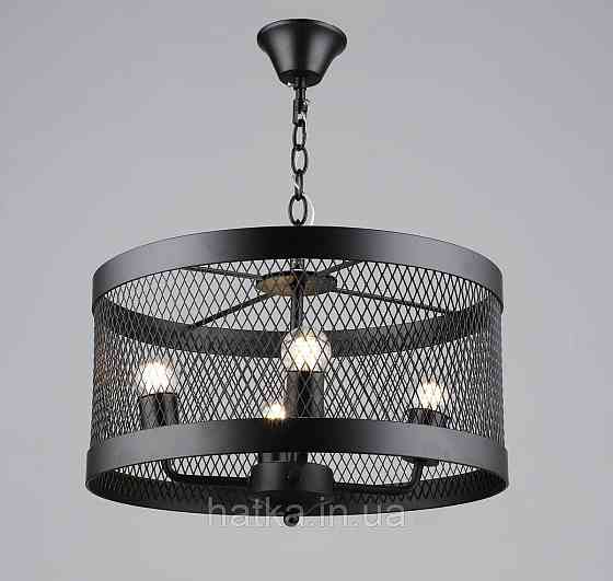 Люстра подвесная в стиле лофт металлическая Sirius B S2459/4 BK черная Киев