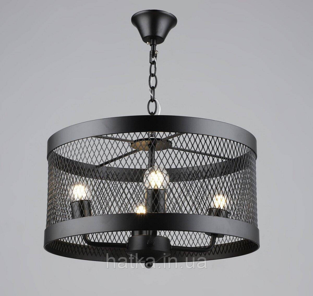 Люстра підвісна в стилі лофт металева Sirius B S2459/4 BK чорна Київ - фото 1