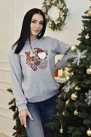 Теплый женский свитшот 