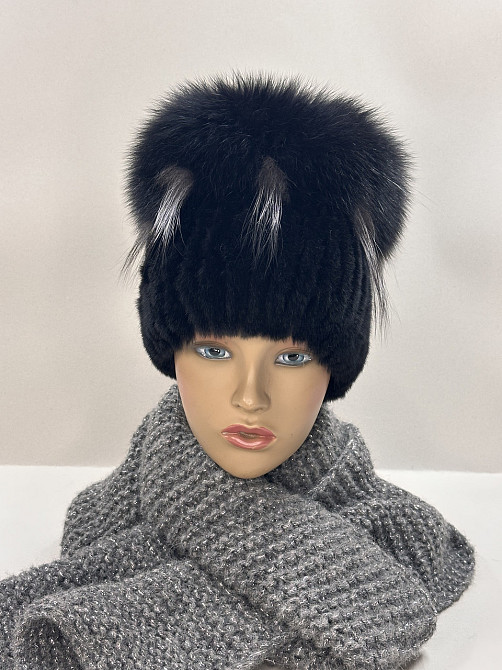 Шапка хутряна жіноча кубанка Венера Чорний Харків - фото 4