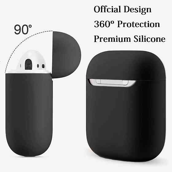 Захисний чохол для Airpods, ультратонкий силіконовий, сумісний з Airpods 1 та AirPods 2 (чорний) Дніпро