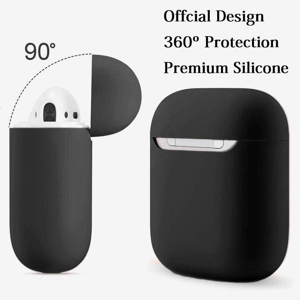 Захисний чохол для Airpods, ультратонкий силіконовий, сумісний з Airpods 1 та AirPods 2 (чорний) Дніпро - фото 5