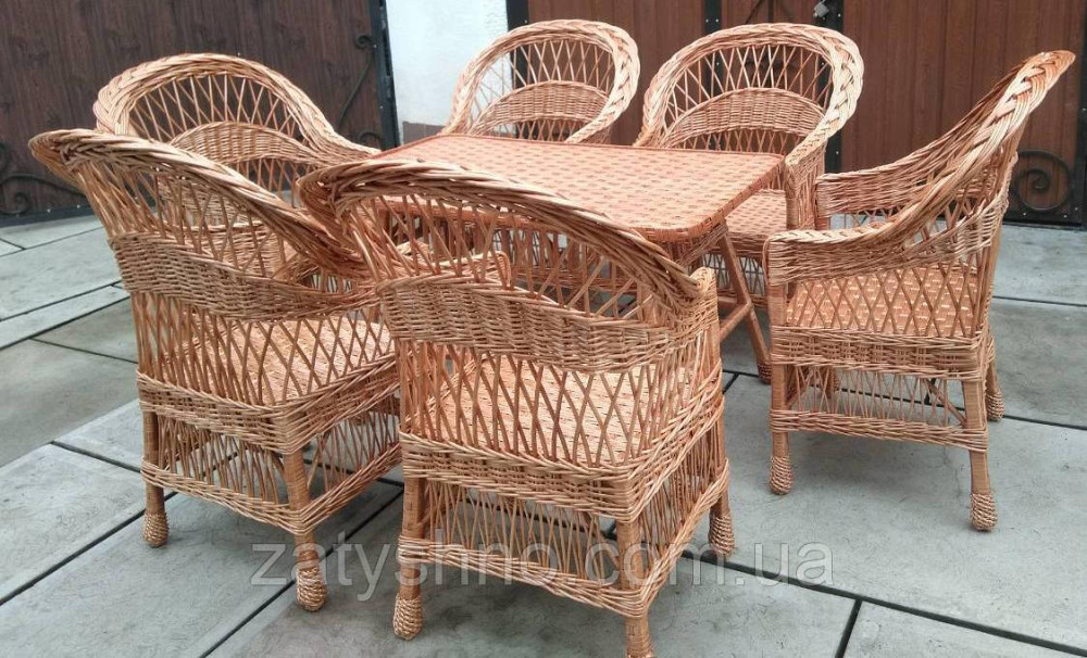 Набір меблів плетених на 6 персон Київ - фото 6