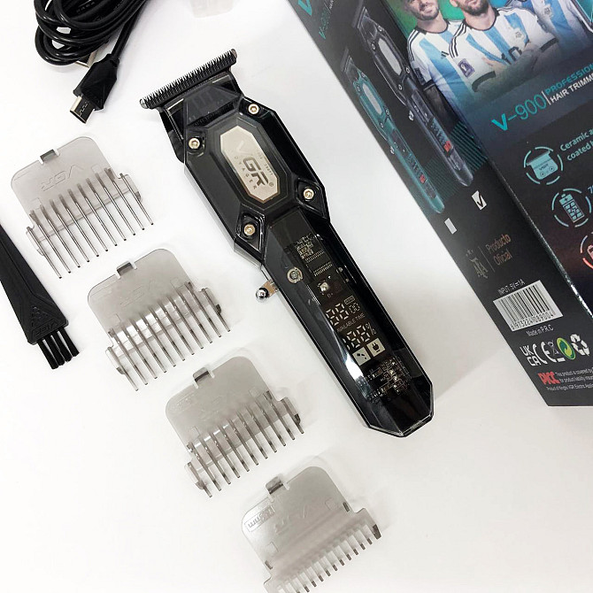Акумуляторна машинка для стрижки VGR V-900 з дисплеєм бездротова для стрижки волосся. TW-347 Колір: чорний Київ - фото 2
