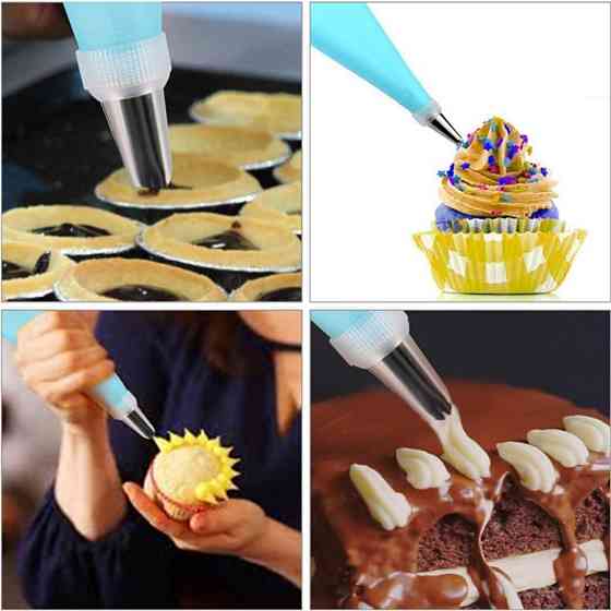 Набір для декору тортів і кексів 380 шт з підставкою Київ