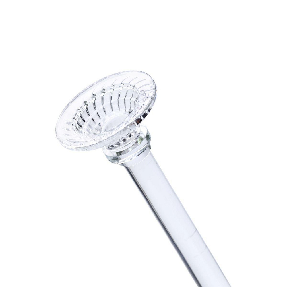 Декоративний скляний підсвічник на тонкій ніжці 34 см Київ - фото 1