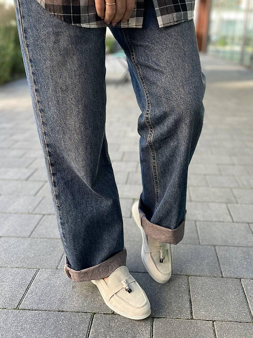 Mermaid Стильні жіночі лофери з натуральної замші світло-бежеві весна-осінь (6048) р. 36-41 / З Коломия - фото 8