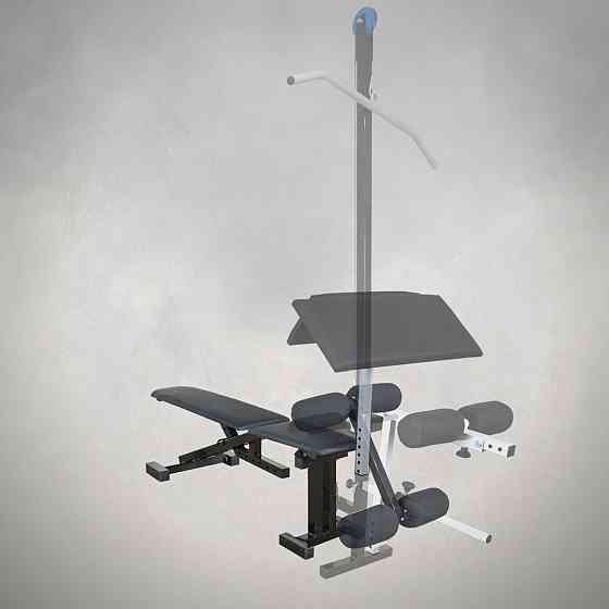 Скамья с отрицательным углом та мачтою верхней и нижней тяги Стойки, скамьи для жима и приседаний без стоек Киев