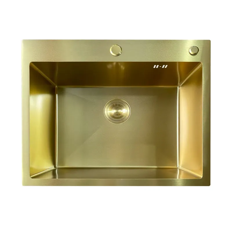 Мойка Mixxus MH6050 Micro Decor Brushed Gold (3.0/0.8) из нерж. стали (цвет матовое золото) (MI8222) Киев - изображение 1