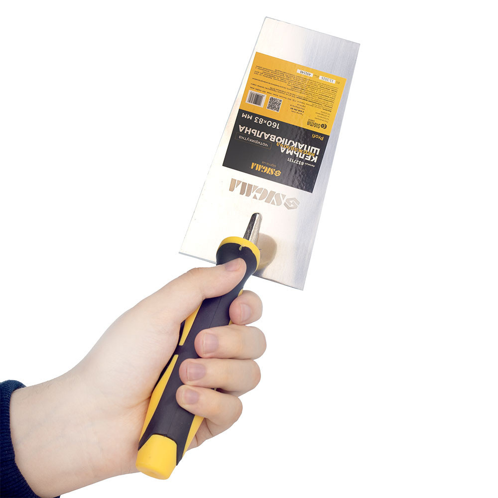 Кельма неіржавка шпаклівкова чотирикутна Profi 160×83мм SIGMA (8327131) Київ - фото 7