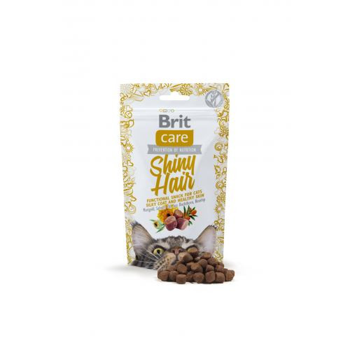 Ласощі Brit Care Functional Snack Shiny Hair д/котів для здоров я шкіри та шерсті з лососем 50 г Київ - фото 2