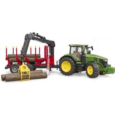 Спецтехніка Bruder трактор John Deere 7R 350 з причепом, краном та колодами (03154) Вінниця