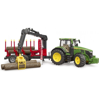 Спецтехніка Bruder трактор John Deere 7R 350 з причепом, краном та колодами (03154) Вінниця - фото 5