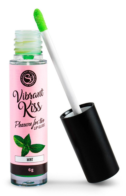 Блеск для губ с эффектом вибрации Secret Play - LIP GLOSS Vibrant Kiss Mint, 6 грамм Sex Aura Киев - изображение 2