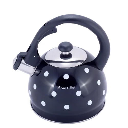 Чайник 2л нержавіюча сталь зі свистком з нейлоновою ручкою 1070BL KAMILLE Житомир - изображение 4