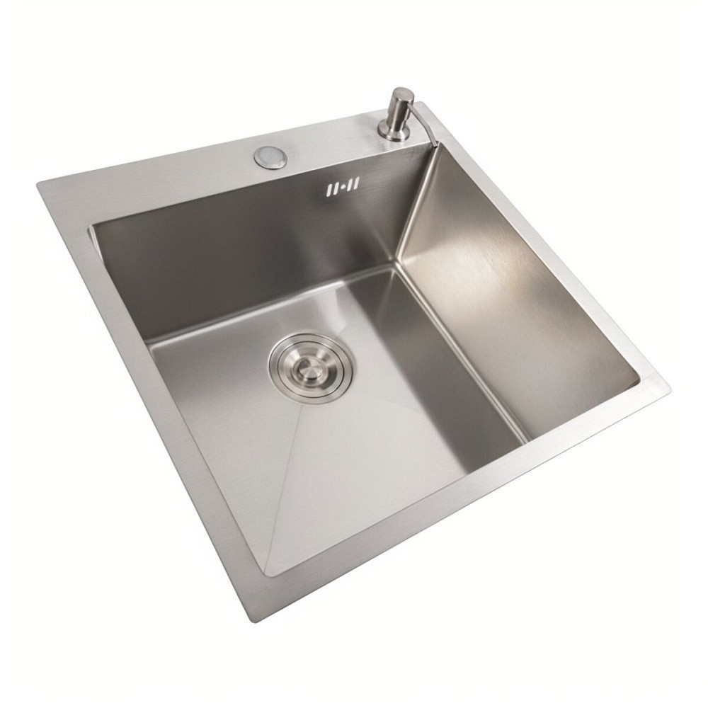 Кухонна мийка 50*50 нержавійка Valeso Handmade (сифон круглий, 3,0/0,8) Коломыя - изображение 2