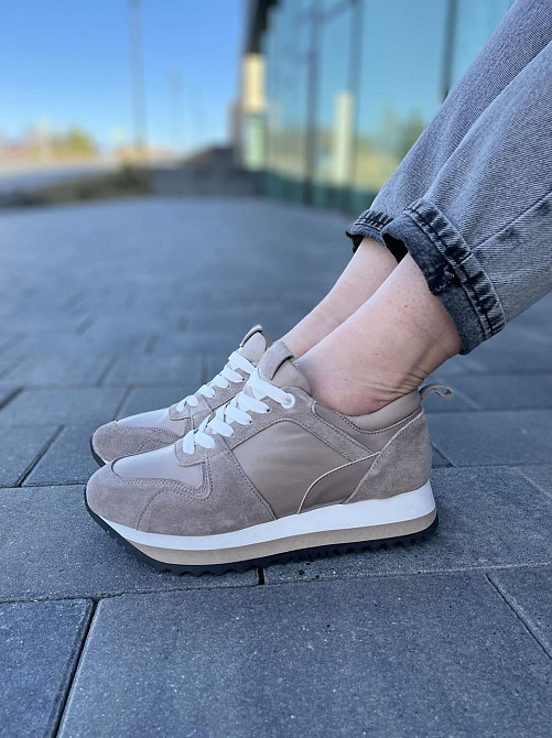 ARLEN Кросівки жіночі ARLEN КК-ЛВ капучіно (весна-осінь, шкіра+замша натуральна) (5004) Коломия - фото 2