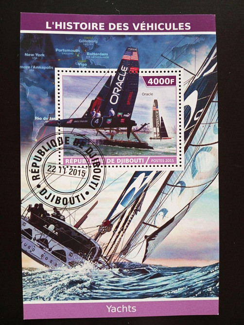 Джибути. Транспорт. Блок. 2015 год (В-3) Полтава - изображение 1