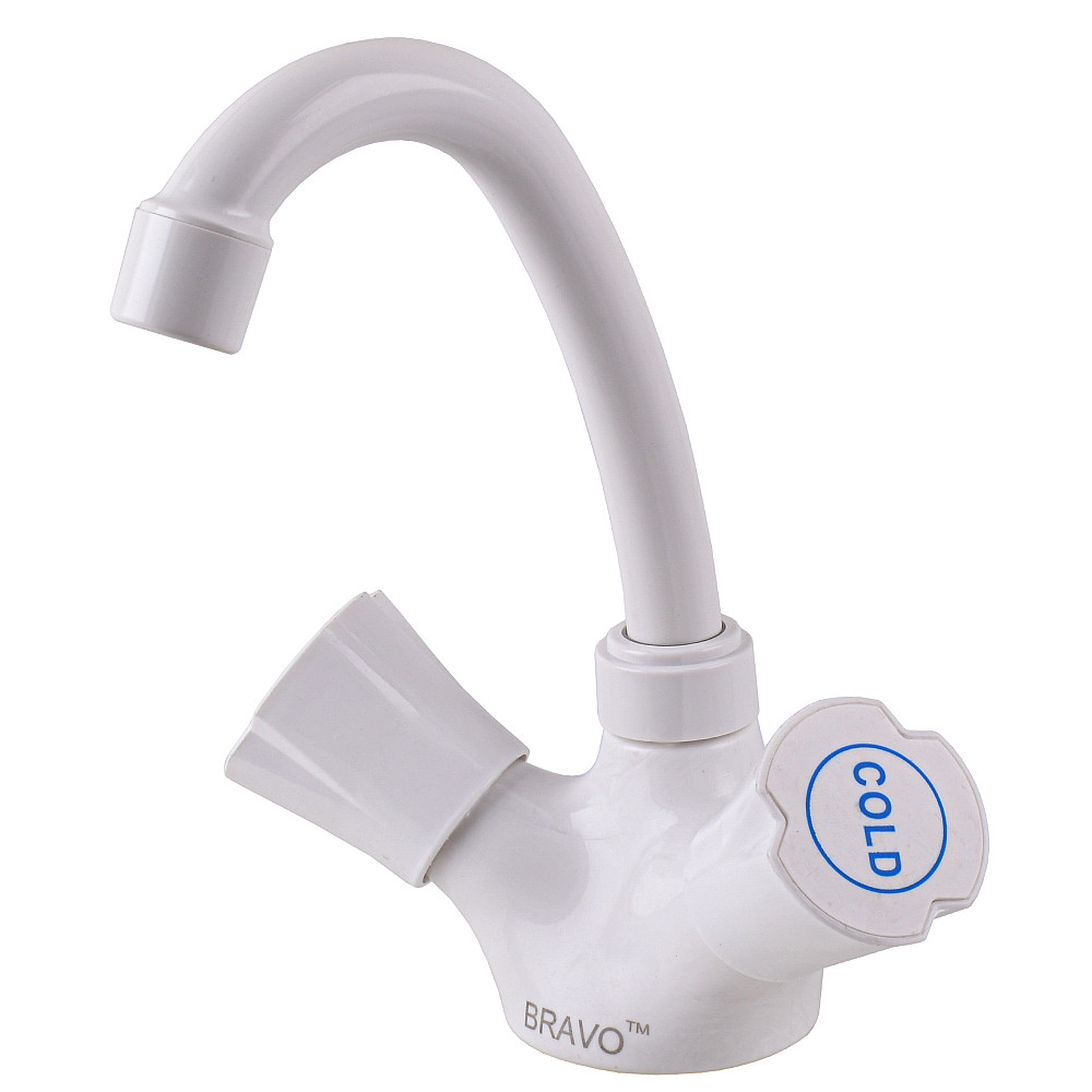 Змішувач для умивальника BRAVO B2-00-401 термостійкий ABS пластик, білий Тернопіль - фото 5