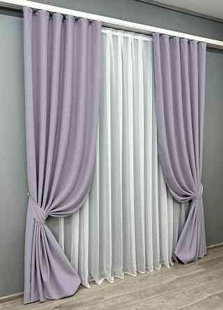 Комплект готовых штор VR-Textil Блэкаут Midnight № 1227ш Лавандовый 150х290 см 2 шт (33-0065) Киев