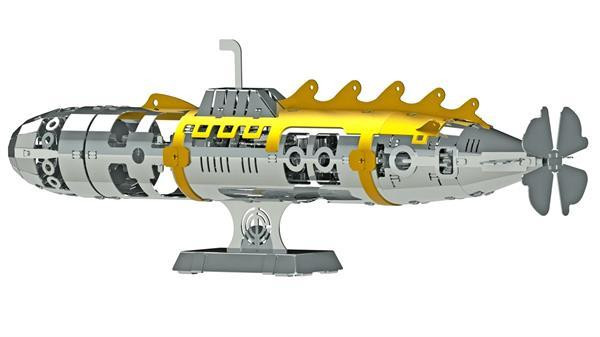 Колекційна модель-конструктор Metal Time Elusive Nautilus Підводний човен механічний (MT045) Харків - фото 3