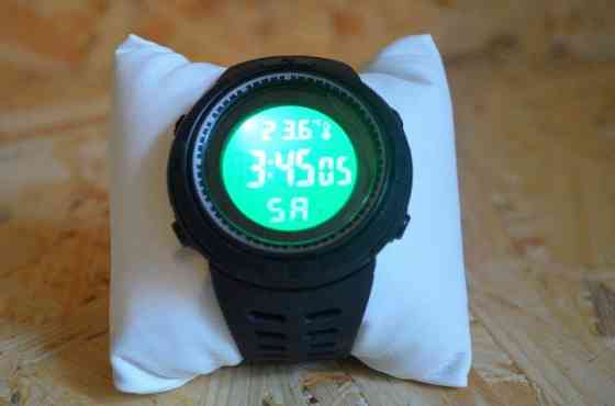 Чоловічий спортивний годинник Skmei 1681 з термометром Чорний Вінниця