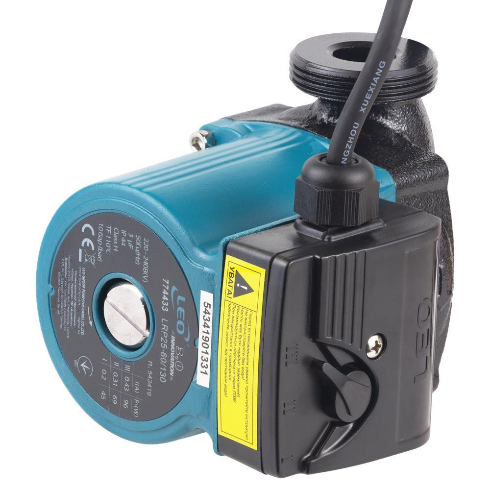 Насос циркуляційний 96Вт Hmax 6м Qmax 58л/хв Ø1½" 130мм+гайки Ø1" LEO 3.0 LRP25-60/130 (774433) Рівне - фото 2