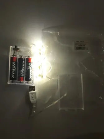 Новорічна світлодіодна лед гірлянда НА БАТАРЕЙКАХ + USB РОСА 50 LED 5 м теплий білий Київ - фото 3