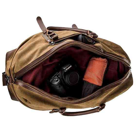 Дорожня сумка текстильна велика Vintage 20168 Пісочна Київ