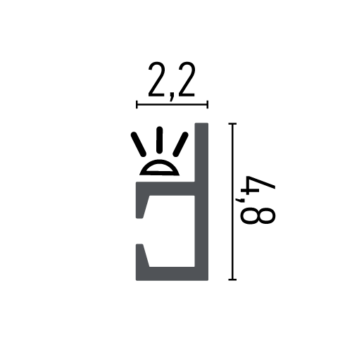Молдинг полимерный для LED освещения Grand Décor KH 903 Днепр
