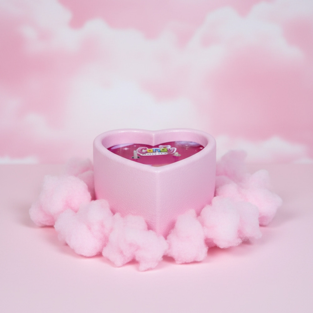 Масажна свічка з ароматом жуйки Candy Bubble Gum у формі серця, 70 мл Sex Aura Київ - фото 8