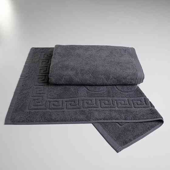 Набір готельних махрових рушників 2шт GM Textile 50х70см, 70х140см (Сірий) Суми