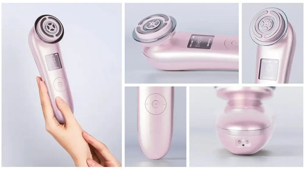 Массажер с электропорацией для лица и шеи 7в1 микротоковый + RF лифтинг + EMS стимулятор +LED+холод+ионизация Днепр - изображение 4