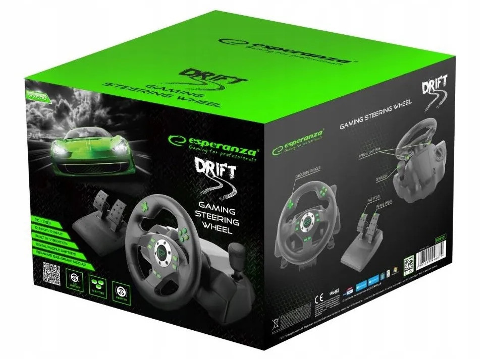 Кермо ігрове з коробкою передач і педалями газу і гальма Esperanza (EGW101) Нововолинськ - фото 7