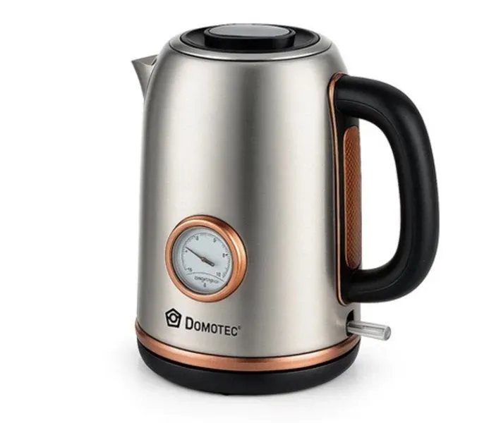 Електрочайник Domotec MS-7849 1.7 л, 2200 Вт, нержавіюча сталь, термометр, авто відключення, стильний дизайн Одеса - фото 6
