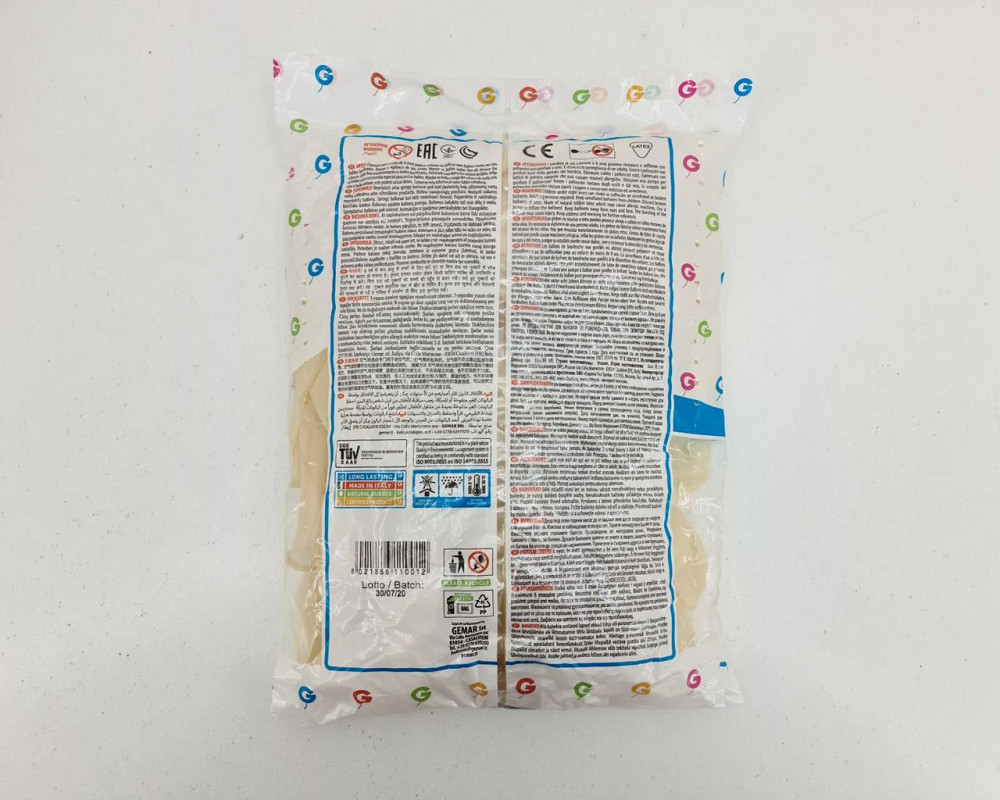 Повітряні кульки прозорі 12" (30 см) 100 шт Gemar (1 пач.) Харків - фото 3