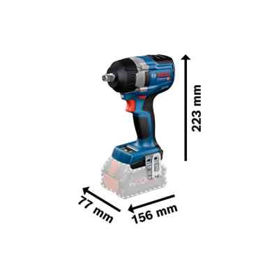 Гайковерт Bosch GDS 18V-750C 18V, 2x8Ah, до 3000об/хв, 270/380/750Нм, квадрат 1/2&quot;, кейс, Bluetooth 1.7кг (0.601.9L9.002) Вінниця