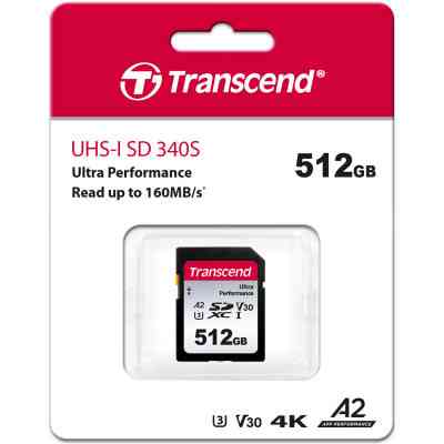 Карта пам&apos;яті Transcend 512GB SD class 10 UHS-I U3 4K (TS512GSDC340S) Вінниця