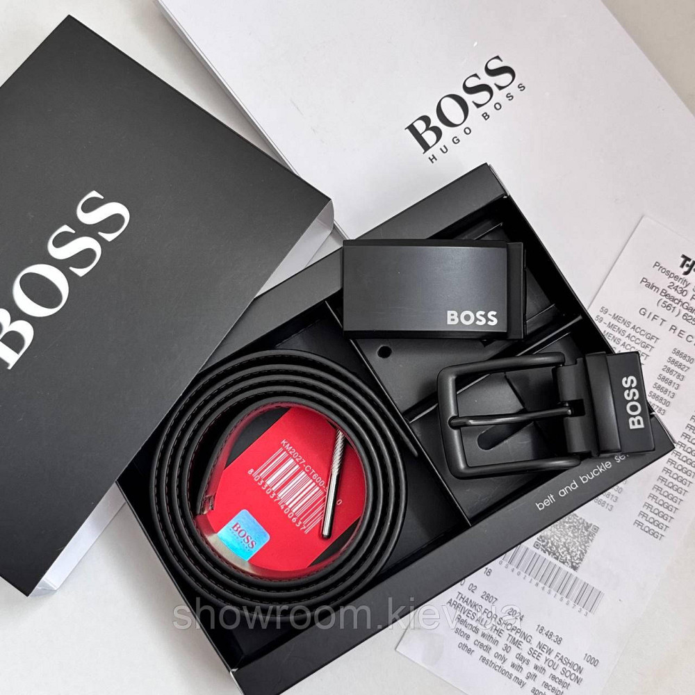 Двусторонний ремень мужской и две пряжки (203-1) Киев - изображение 2