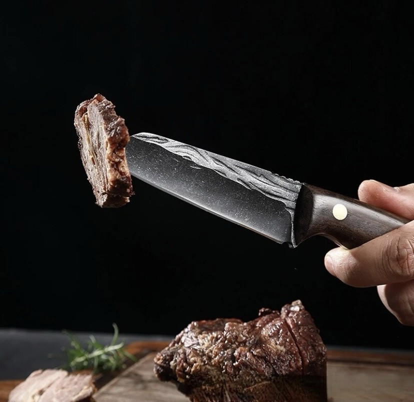 Походний ніж, ніж для полювання, рибацький ніж, ніж для кемпінга та природи, 20 см, нержавіюча сталь, коричневий Київ - фото 3