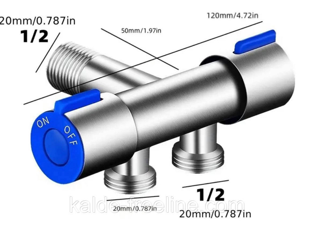 Кран для води подвійний кутовий 1/2" Харків - фото 7