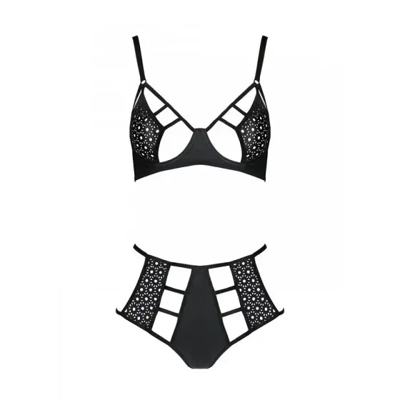 Розпродаж!!! Комплект з екошкіри Passion Tamaris Set black S/M, бюстгальтер та трусики Львов