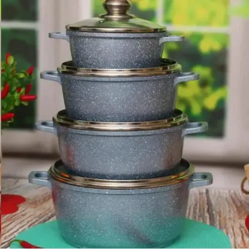 Набор кастрюль с мраморным покрытием 8 предметов Benson BN-379 Коломия